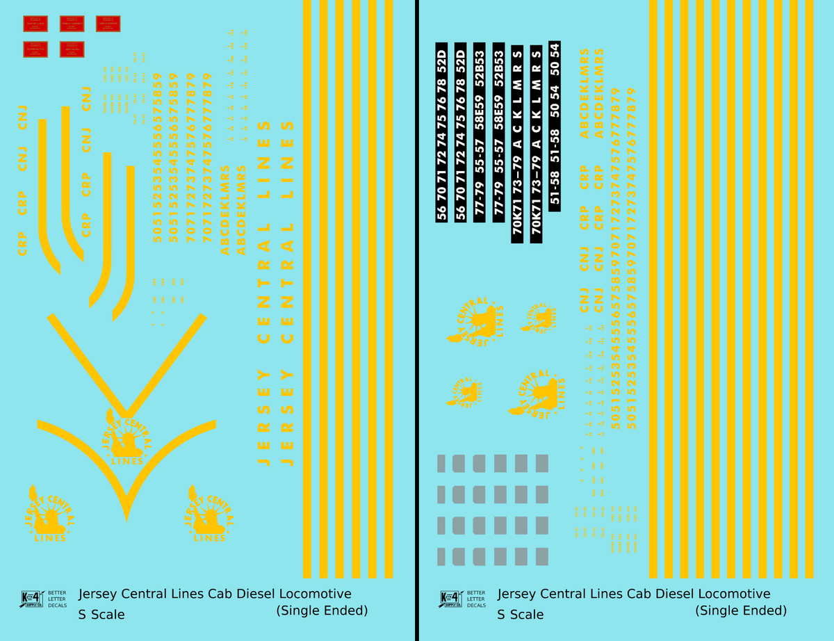 CNJ Jersey Central Lines Cab Diesel Yellow