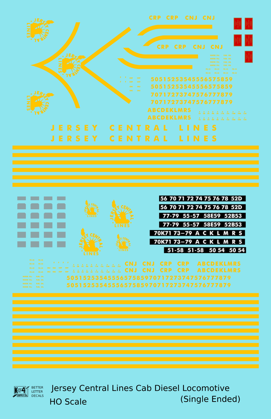 CNJ Jersey Central Lines Cab Diesel Yellow