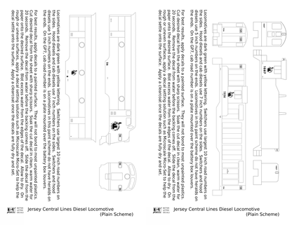 CNJ Jersey Central Lines Diesel Locomotive Yellow JCL Herald