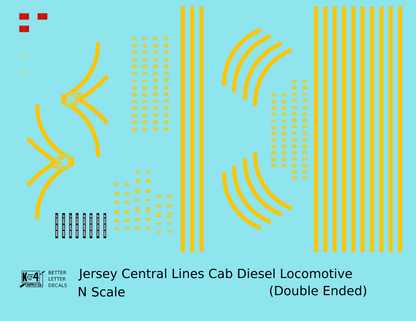 CNJ Jersey Central Lines Baldwin DRX-6-4-2000 Double Ended Diesel Yellow