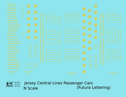Central Of New Jersey Passenger Car Dulux Gold Futura Lettering