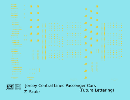 Central Of New Jersey Passenger Car Dulux Gold Futura Lettering
