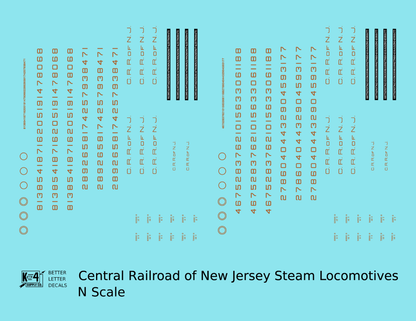 Central Of New Jersey Steam Locomotive Bronze Gold C.R.R. Of N.J.