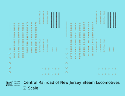 Central Of New Jersey Steam Locomotive Bronze Gold C.R.R. Of N.J.