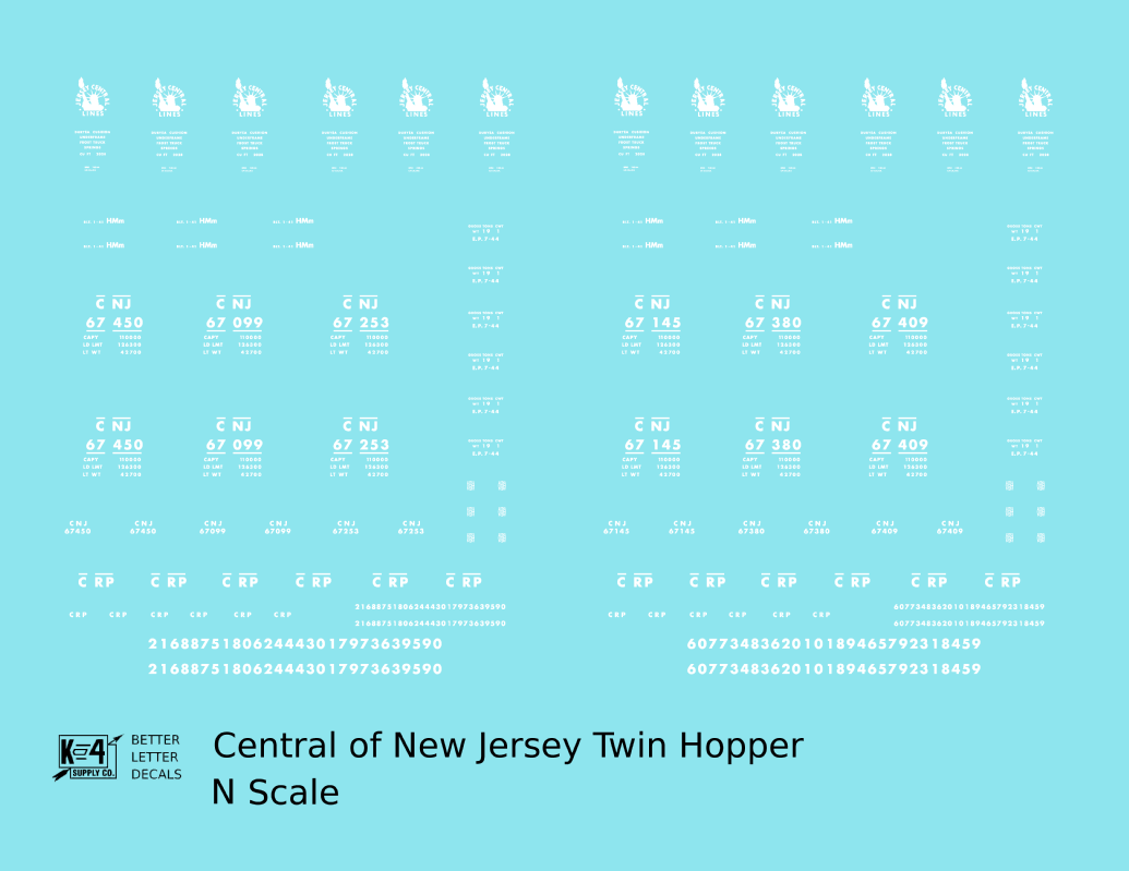 Central Of New Jersey Twin Hopper White Futura Font