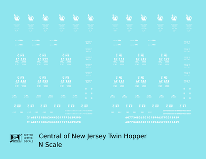 Central Of New Jersey Twin Hopper White Futura Font