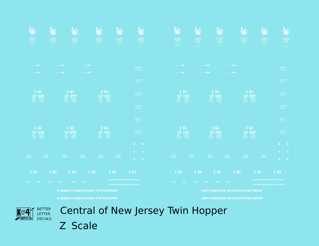 Central Of New Jersey Twin Hopper White Futura Font