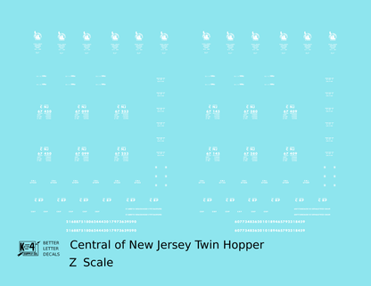 Central Of New Jersey Twin Hopper White Futura Font