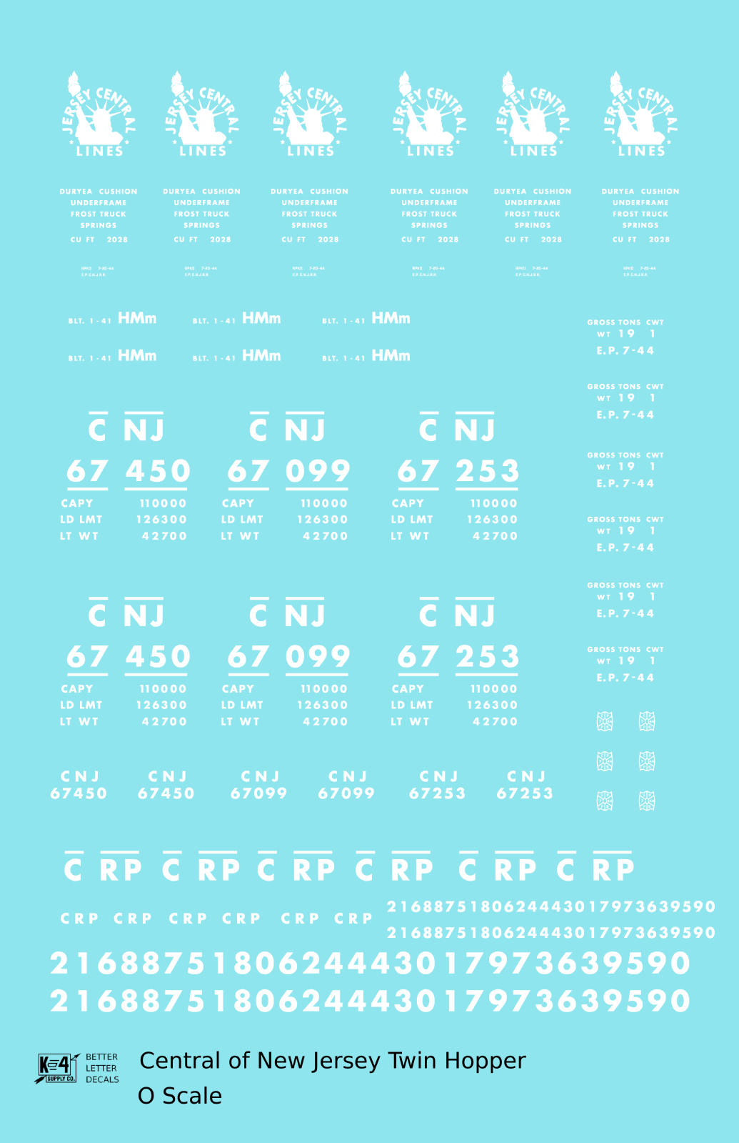 Central Of New Jersey Twin Hopper White Futura Font