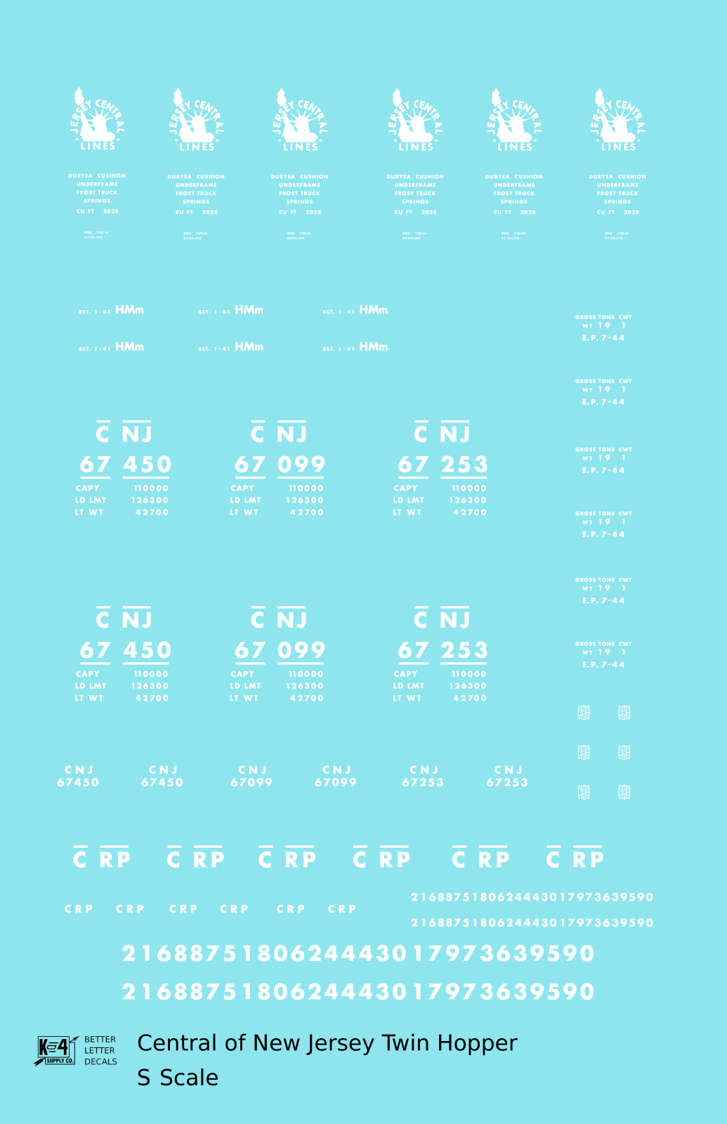 Central Of New Jersey Twin Hopper White Futura Font