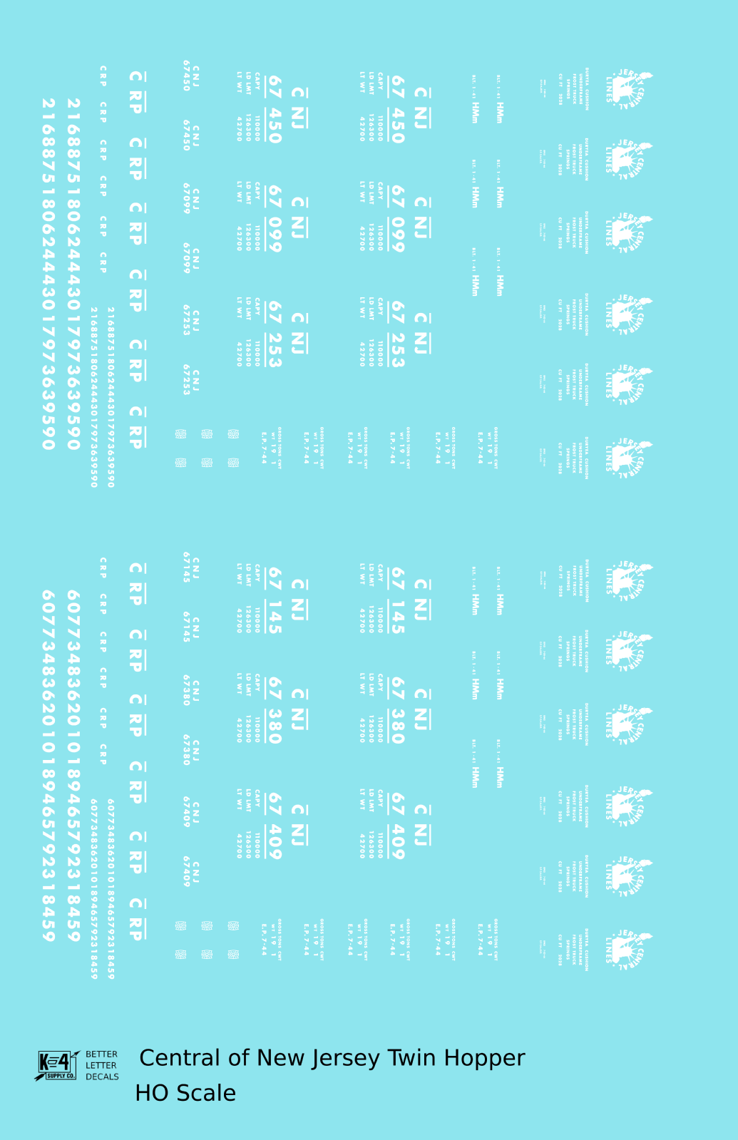 Central Of New Jersey Twin Hopper White Futura Font