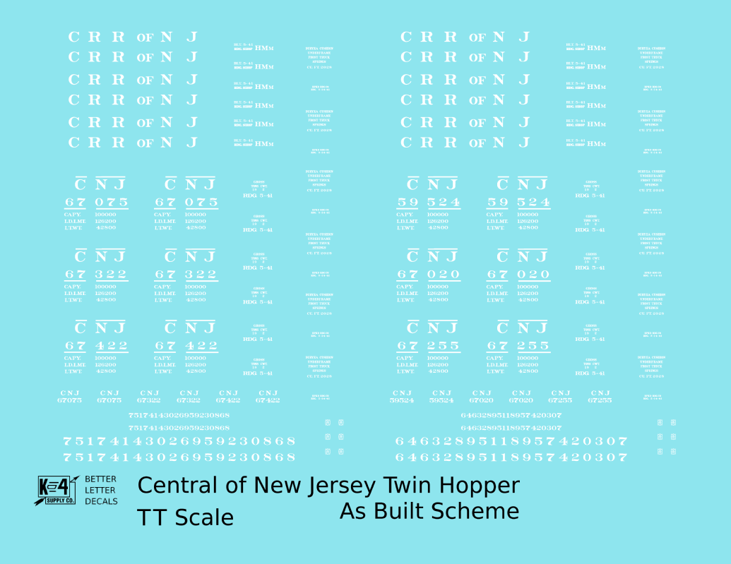 Central Of New Jersey Twin Hopper White Roman Font