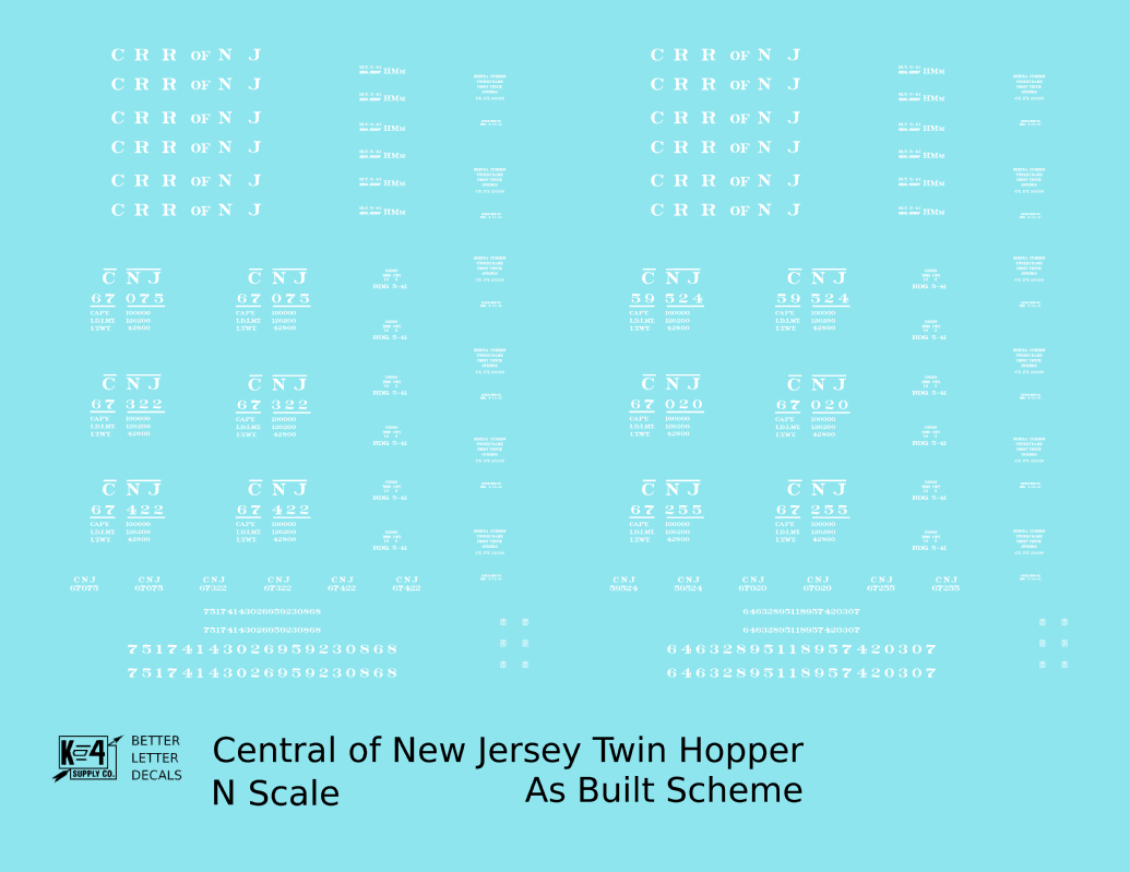Central Of New Jersey Twin Hopper White Roman Font