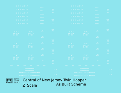Central Of New Jersey Twin Hopper White Roman Font