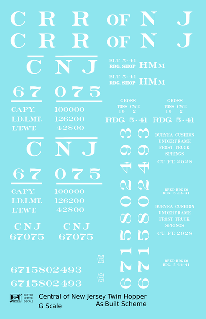 Central Of New Jersey Twin Hopper White Roman Font