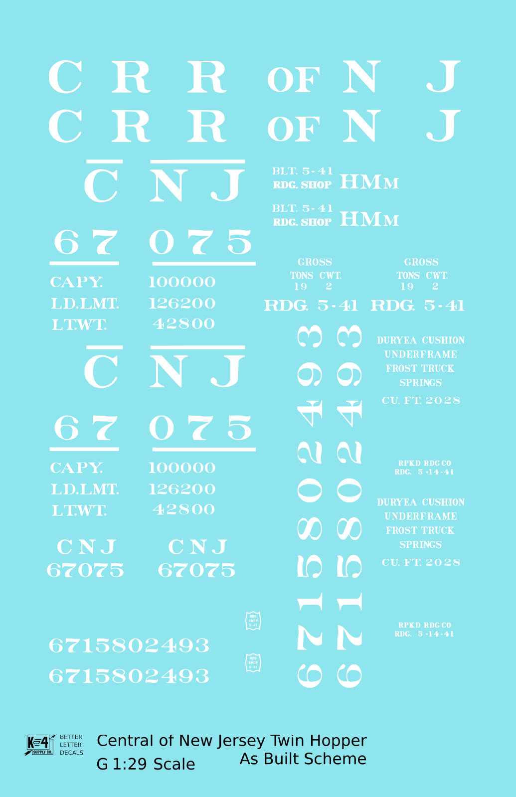 Central Of New Jersey Twin Hopper White Roman Font