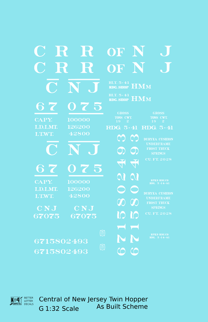 Central Of New Jersey Twin Hopper White Roman Font