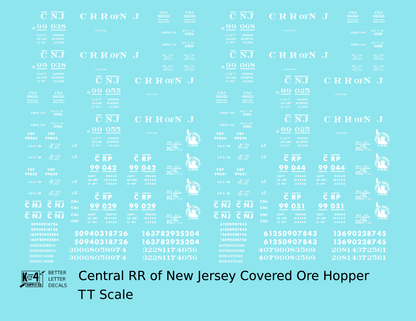 Central Of New Jersey Covered Ore Car Hopper White