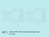 Central Of New Jersey Passenger Car Bronze Gold As Built Lettering - Decal - Choose Scale