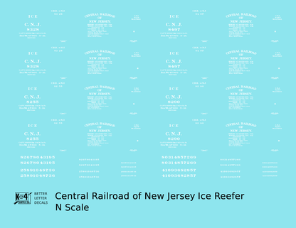 Central Of New Jersey Wood Ice Reefer White Early Scheme
