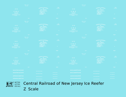 Central Of New Jersey Wood Ice Reefer White Early Scheme