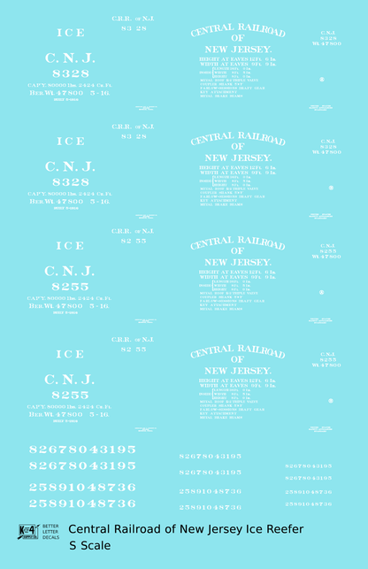Central Of New Jersey Wood Ice Reefer White Early Scheme