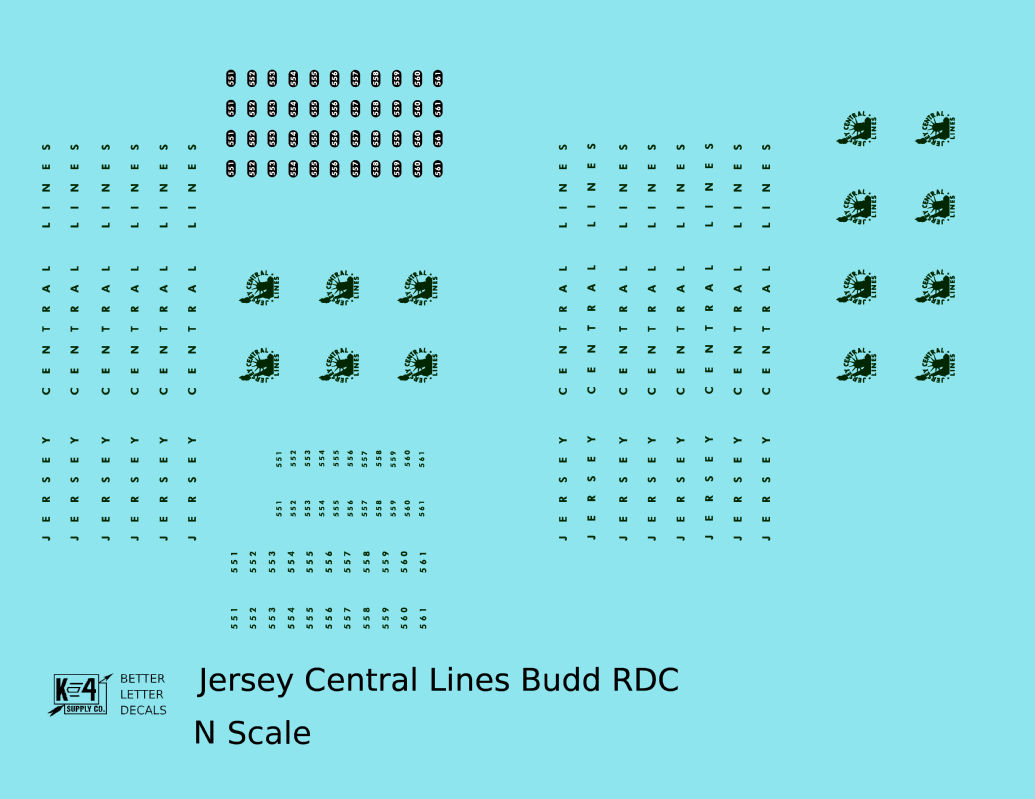 Central Of New Jersey Budd RDC Rail Diesel Car Black