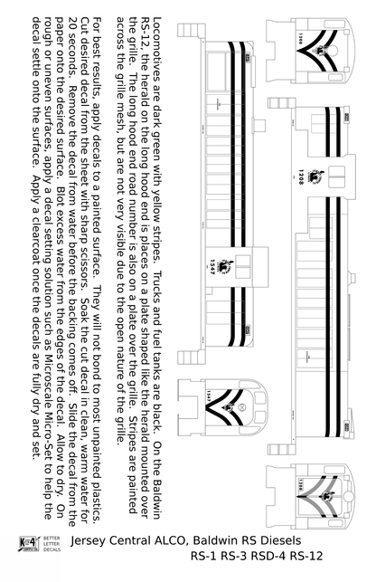 CNJ Jersey Central Lines ALCO/Baldwin RS Diesel Locomotive Yellow