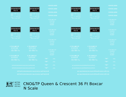 CNO&TP Queen & Crescent Route 36 Ft Boxcar White