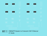 CNO&TP Queen & Crescent Route 36 Ft Boxcar White
