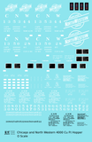 Chicago and North Western 100 Ton Hopper Car White Employee Owned Herald - Decal Sheet