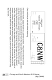 Chicago and North Western 40 Ft Boxcar White Big CNW - Decal