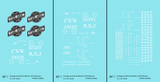 Chicago and North Western 40 Ft Boxcar White and Black Railway/System Herald - Decal - Choose Scale