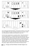 Chicago and North Western Airslide Covered Hopper Black  - Decal