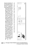 Chicago and North Western 50 Ft Insulated Boxcar Black and White Employee Owned Herald - Decal