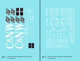 Chicago and North Western 40 Ft Gondola White Herald and Big CNW - Decal - Choose Scale