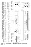 Chesapeake and Ohio ALCO Diesel Locomotive Yellow Roman Lettering - Decal