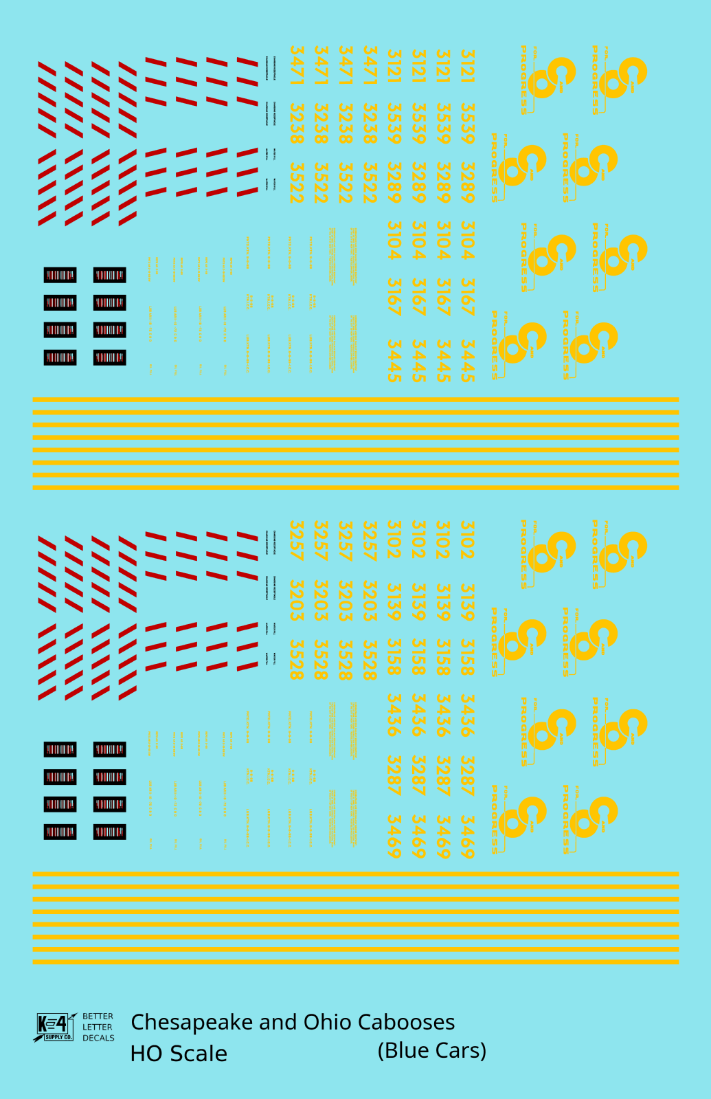 Chesapeake and Ohio Blue Caboose Yellow