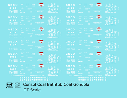 Consol Coal Coal Gondola White and Red