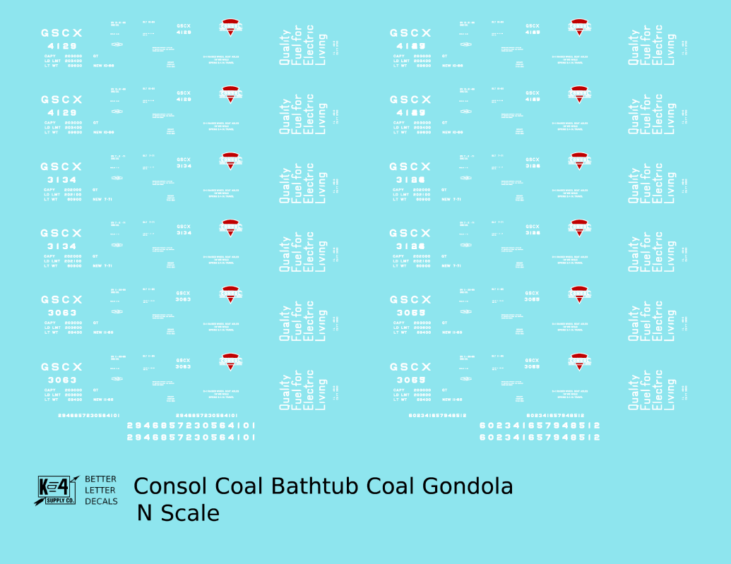 Consol Coal Coal Gondola White and Red