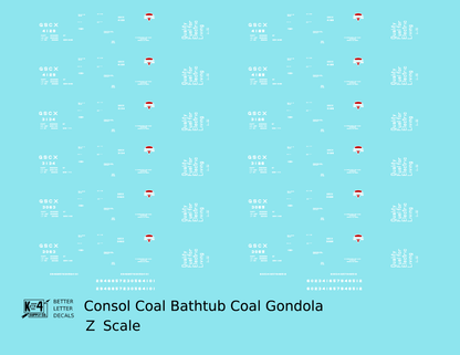 Consol Coal Coal Gondola White and Red