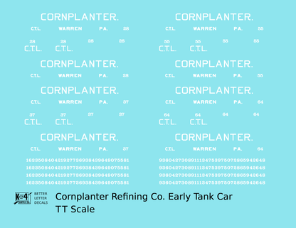 Cornplanter Refining Early Tank Car White Warren, PA