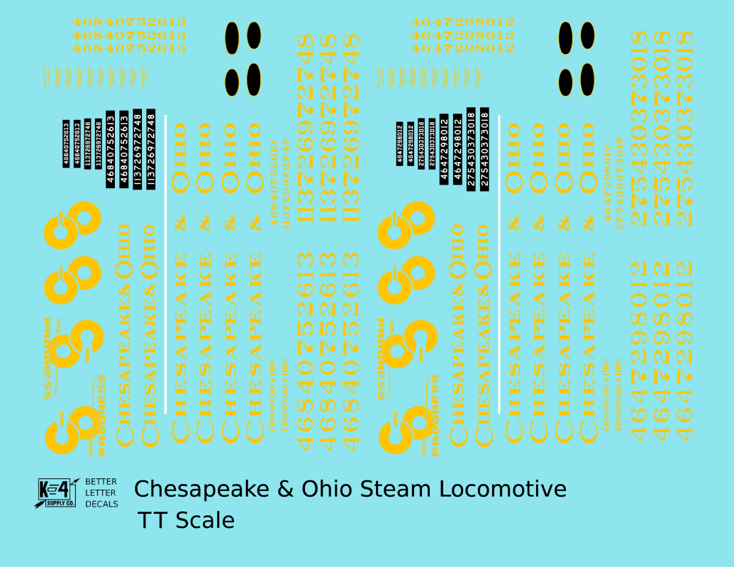 Chesapeake and Ohio Steam Locomotive Yellow