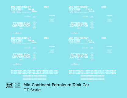 Mid-Continent Petroleum Tank Car White