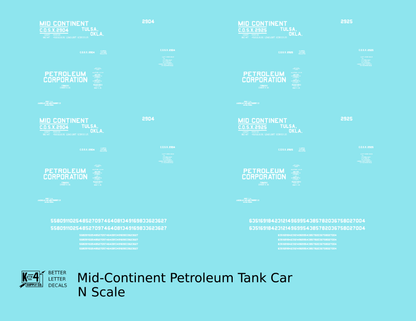 Mid-Continent Petroleum Tank Car White