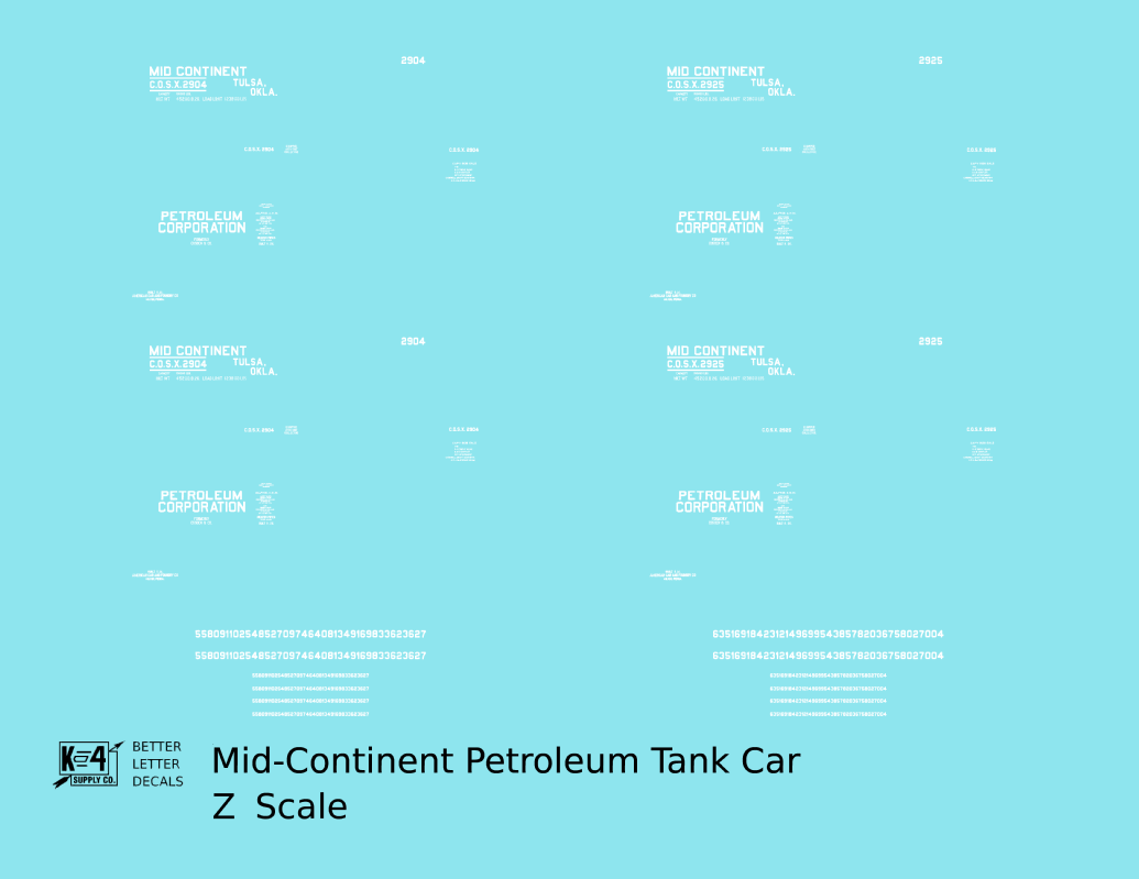 Mid-Continent Petroleum Tank Car White