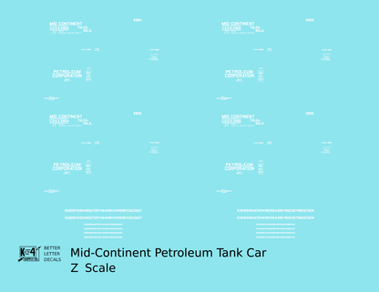 Mid-Continent Petroleum Tank Car White