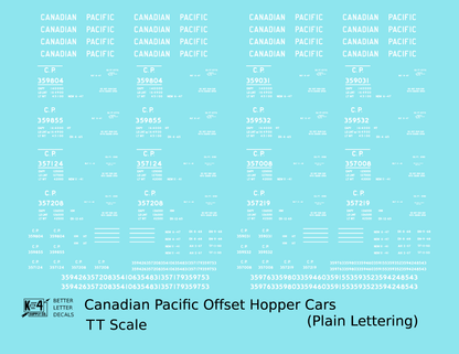 Canadian Pacific Offset Hopper White Plain Lettering