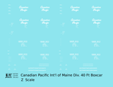 Canadian Pacific 40 Ft Boxcar White Script, International Of Maine Division