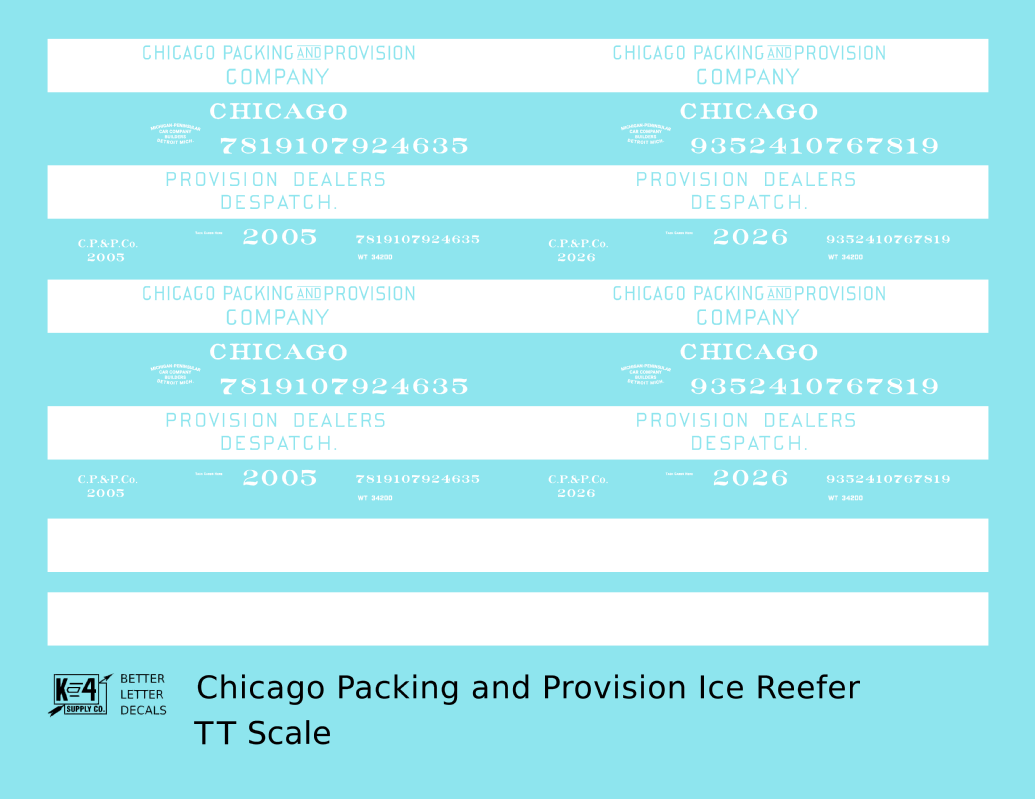 Chicago Packing and Provision Wood Ice Reefer White